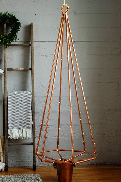 arbol navidad diy cobre