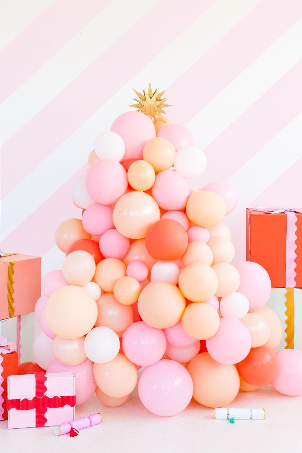 arbol navidad diy con globos