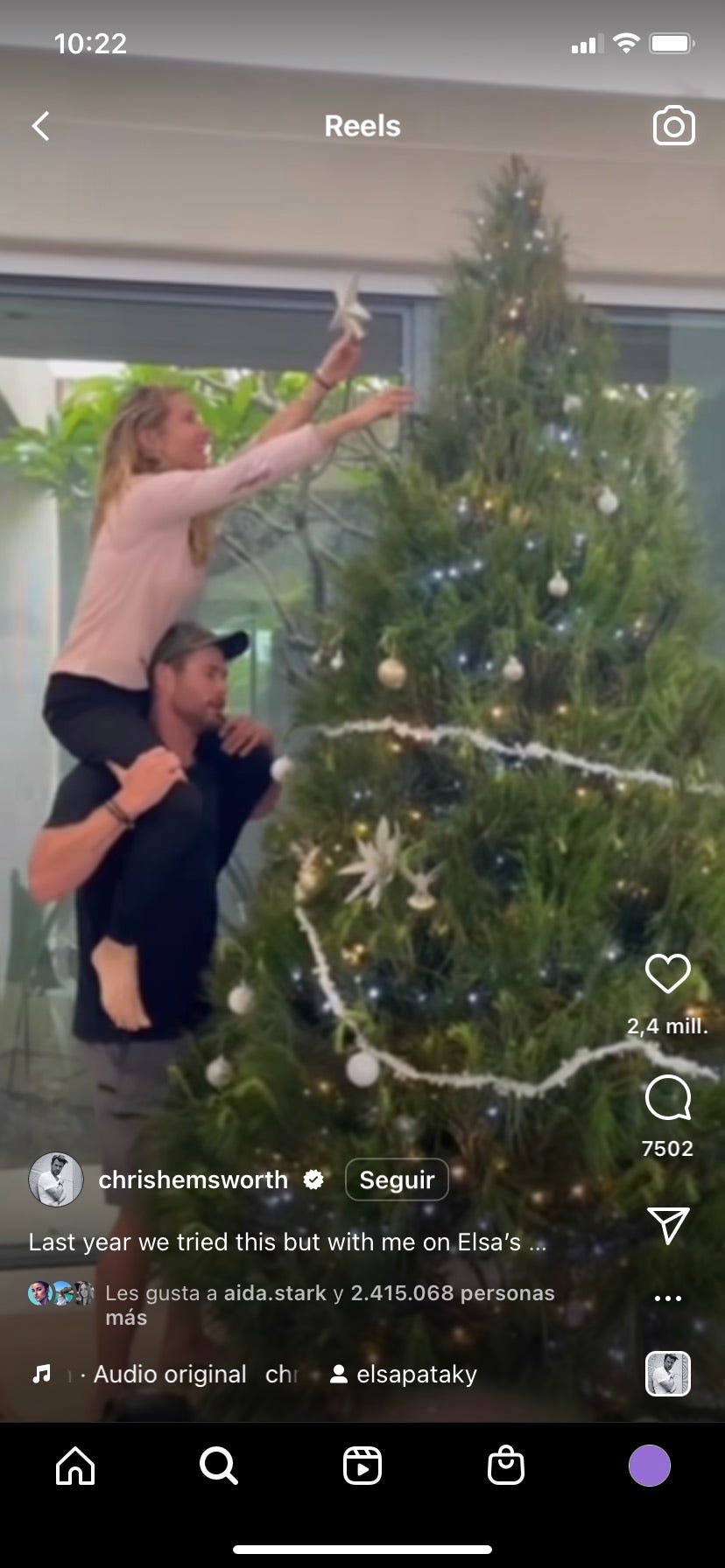 árbol navidad de elsa y chris