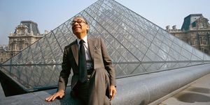 I.M. Pei at Louvre Pyramid
