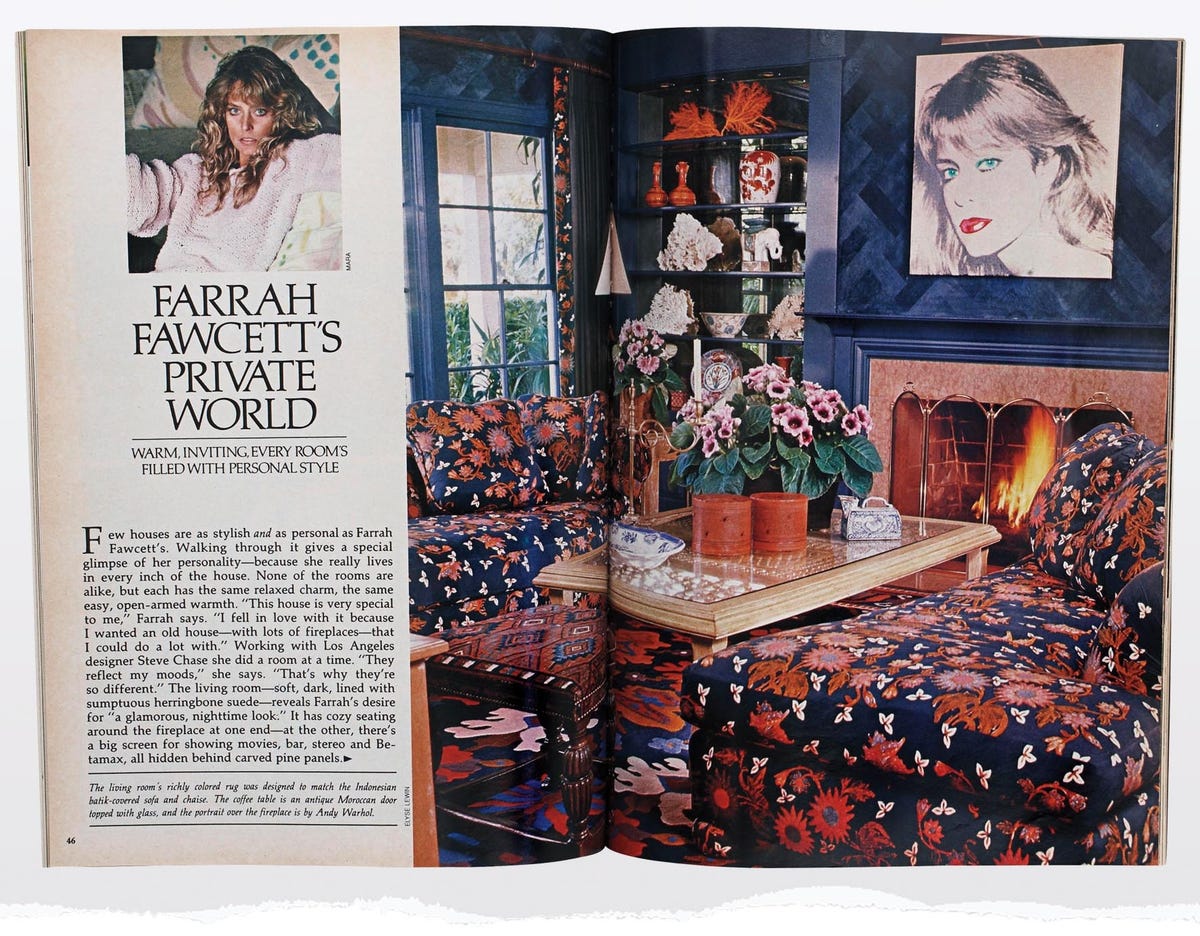 Farrah Fawcett's Home From the House Beautiful Archive