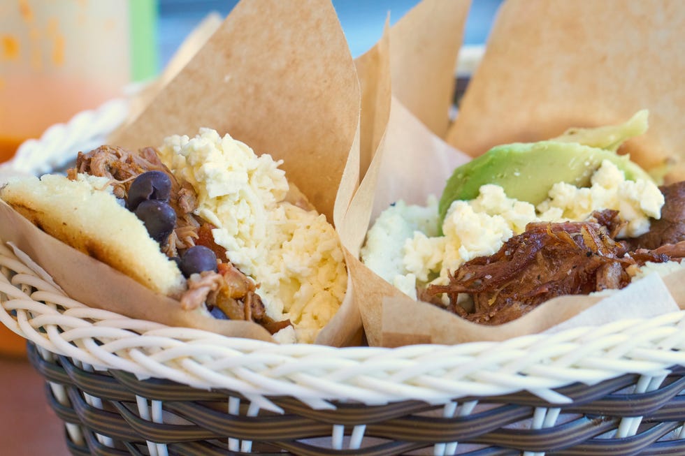arepas in macro shot