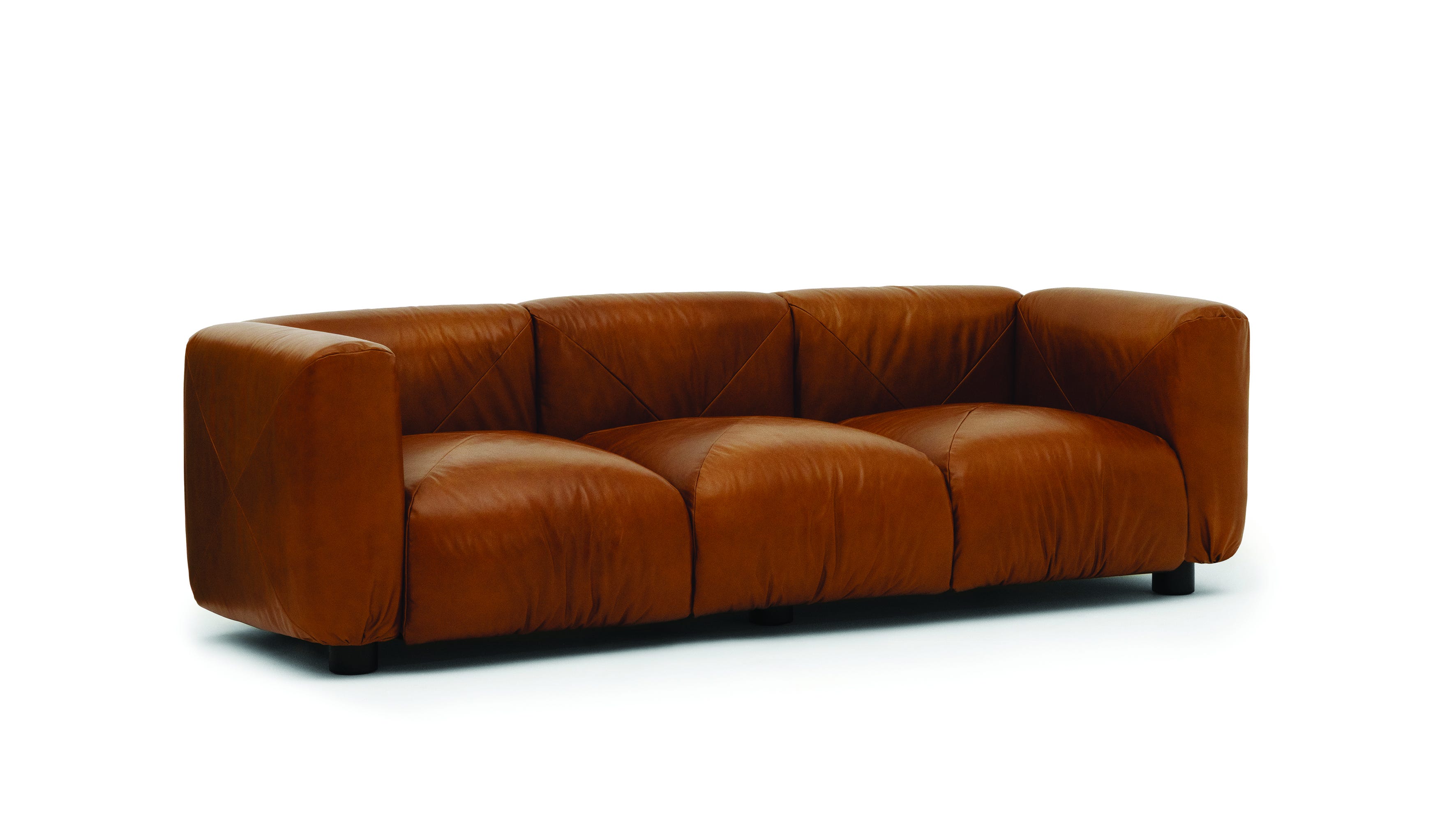 Marius&Marius sofa, arflex brown leather sofa