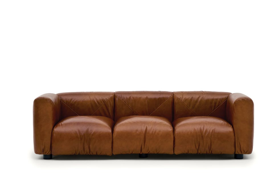 contemporary brown leather sofa with a unique design contemporary brown leather sofa with a unique design