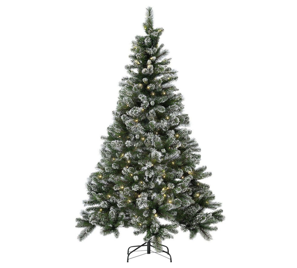 Argos Home 7ft Pre-lit Snow Tipped Christmas Tree