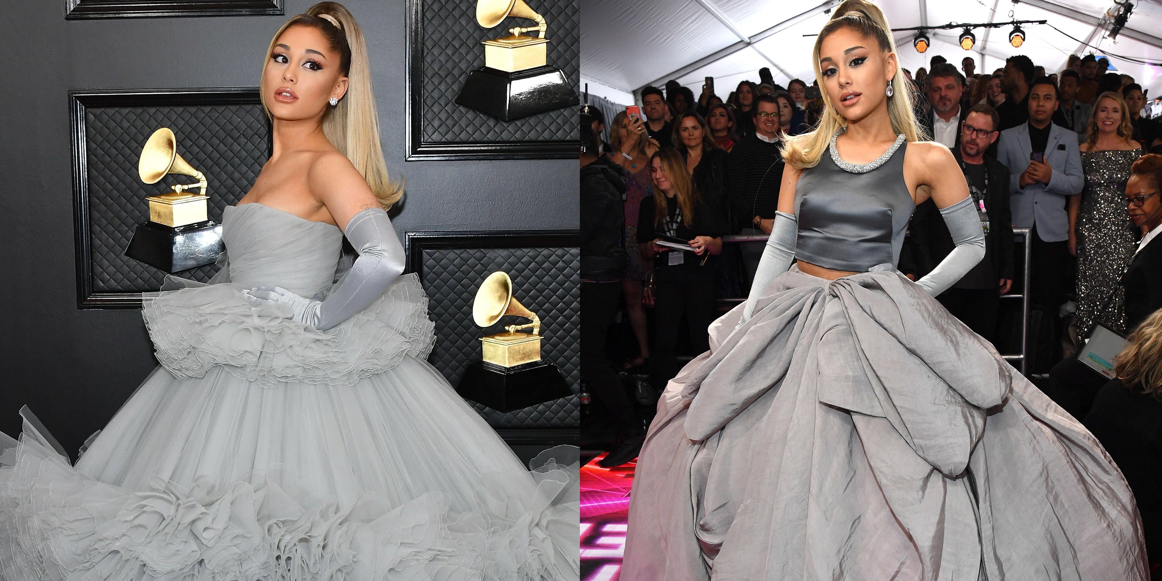 Ariana Grande Gray Tulle Ball Gown 2020 Grammys - Xdressy