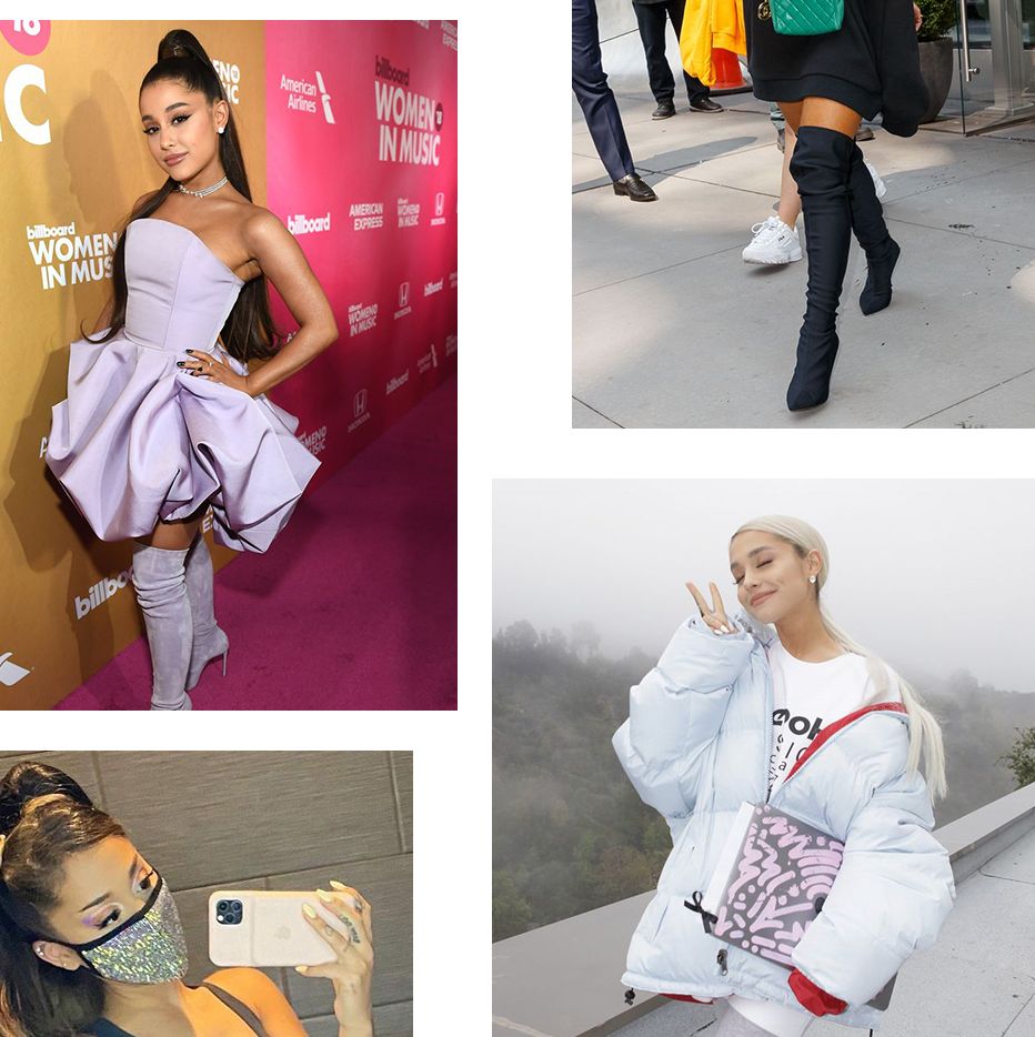Ariana Grande Wore Furry Mules and a Pink Lavin Bustier