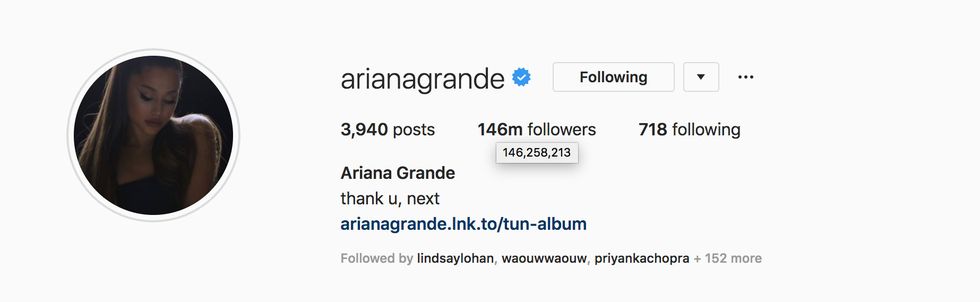 Ariana Grande Breaks Selena Gomez's Instagram Record