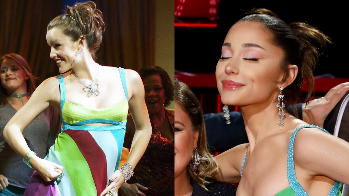 preview for This dog can't get enough of Ariana Grande's Grammys dress