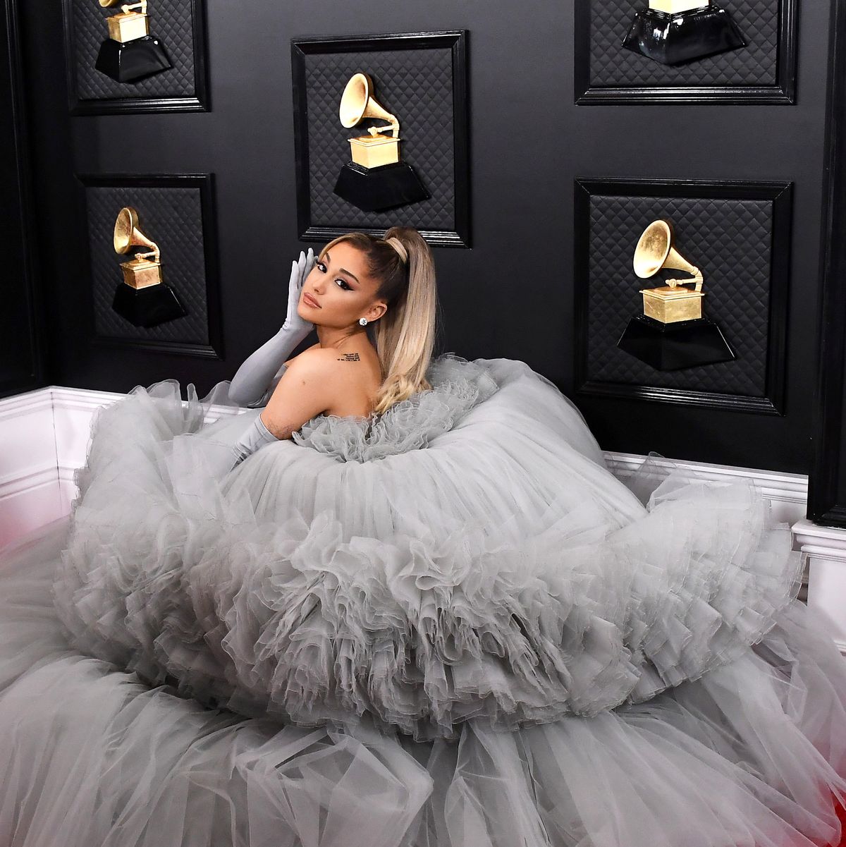 Ariana Grande Wears Cinderella Dress to 2020 Grammy Awards