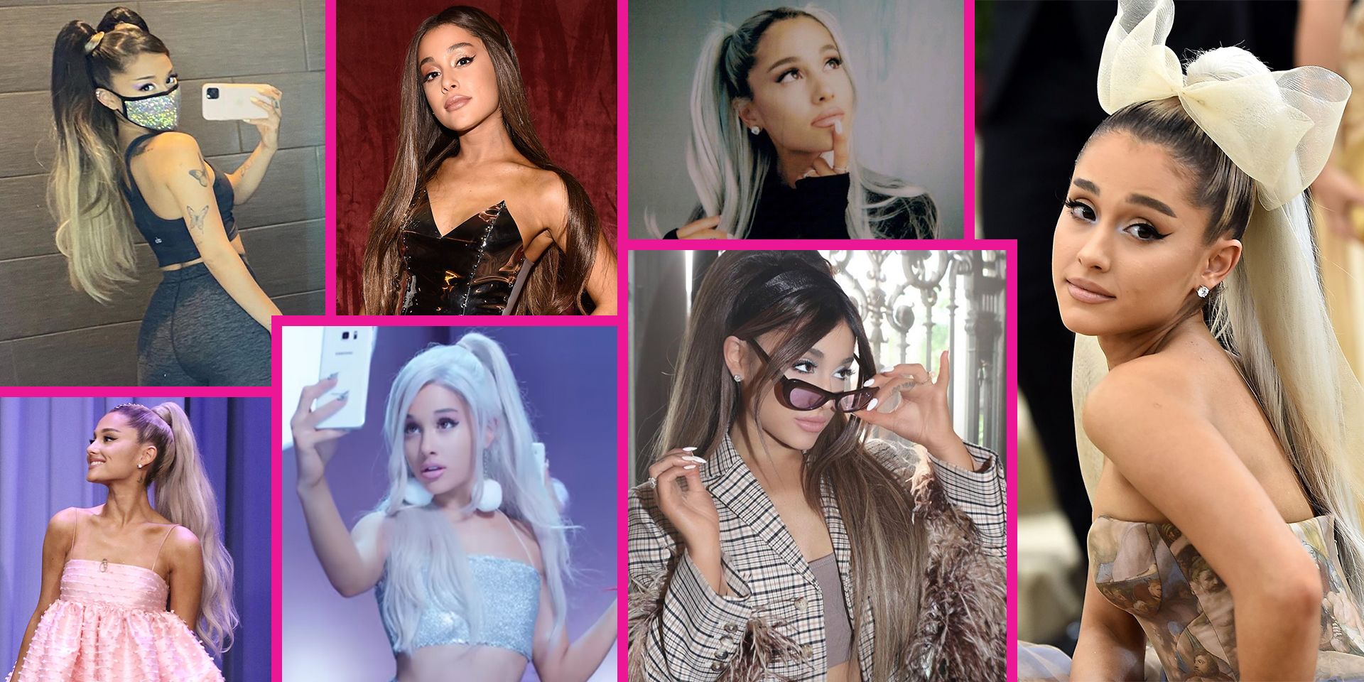 ariana grande hairstyles half up half down