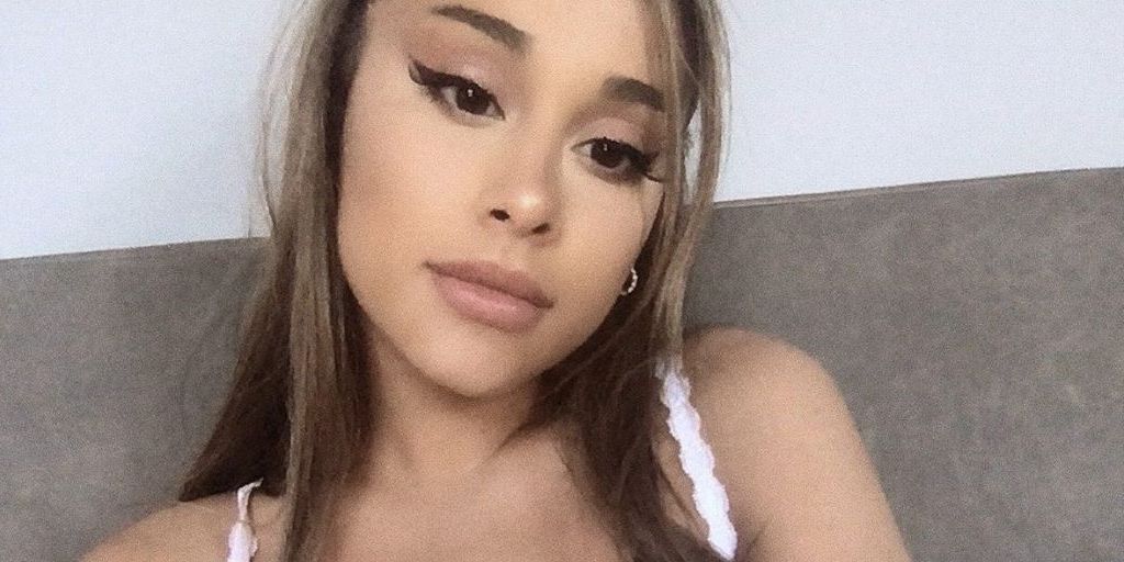 Ariana Grande Wore A Sheer Bustier to Promote Her New Beauty Brand