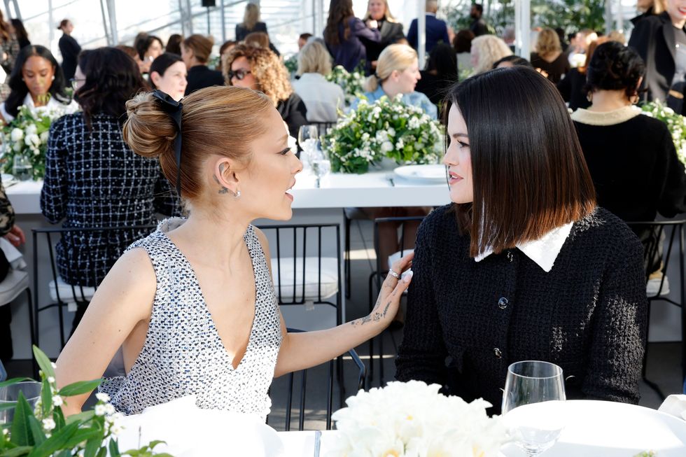 ariana grande and selena gomez at the academy women's luncheon