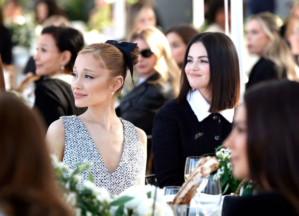 ariana grande and selena gomez at the academy women's luncheon