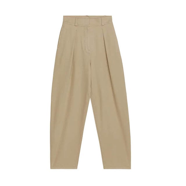 balloon shape twill trousers