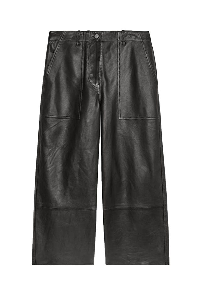 arket leather trousers