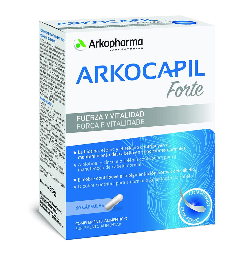 arkocapil forte, de arkopharma, complemento alimenticio, nutricosmética capilar