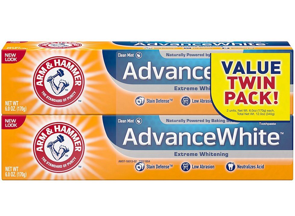 whitening toothpastes containing sodium hypochlorite