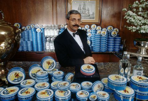 armen petrossian in his famous paris caviar boutique