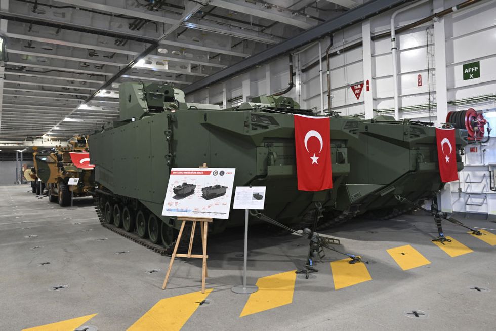 turkish navy receives turkiyes largest warship tcg anadolu