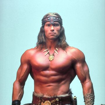 portrait of actor bodybuilder arnold schwarzenegger in costume as conan the barbarian photo by dirck halsteadgetty images