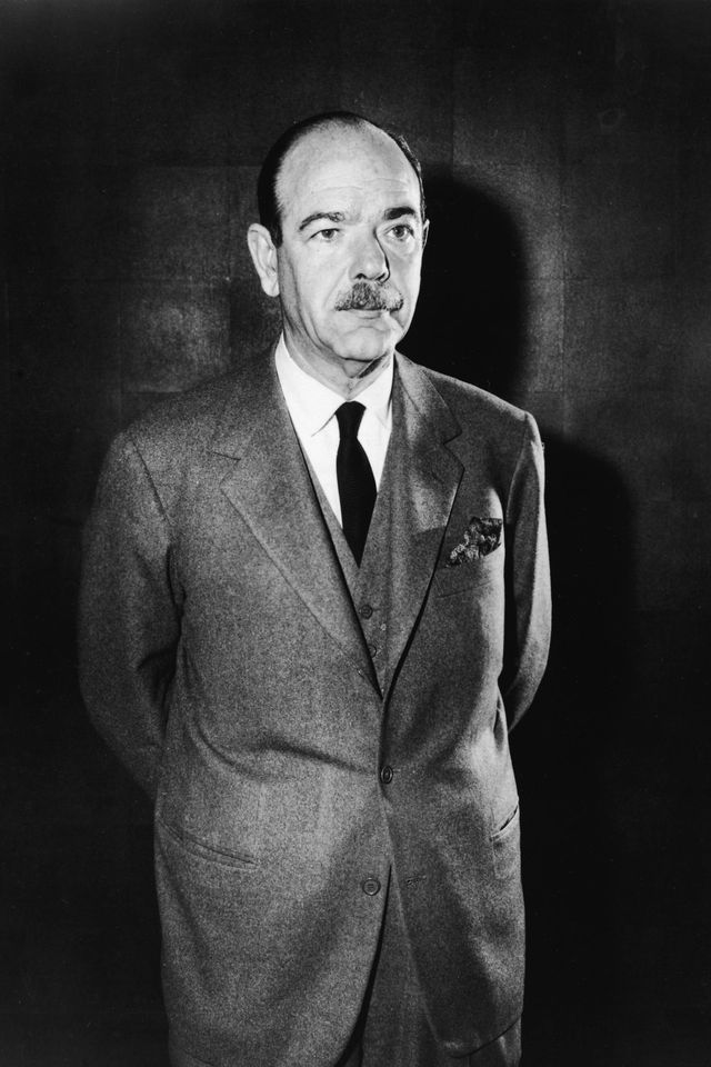 portrait of american journalist and co founder of esquire magazine, arnold gingrich 1903   1976 as he poses in a three piece suit, hands behind his back, 1950s photo by pictorial paradegetty images