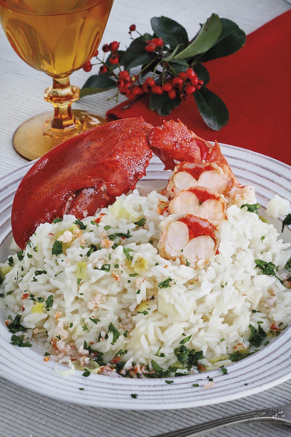 arroz blanco con bogavante