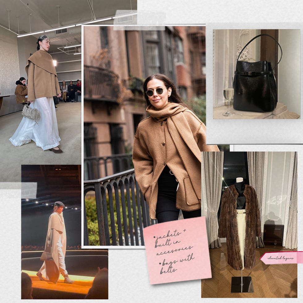 fashion collage featuring models in stylish outerwear and accessories