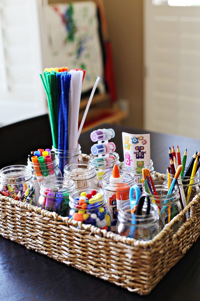 diy organize school suppiles