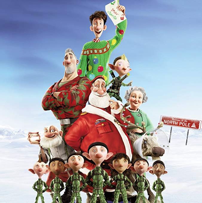 the poster for arthur christmas, a good housekeeping pick for best animated christmas movies