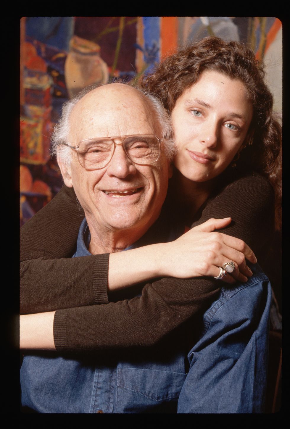 Playwright Arthur Miller and Daughter Rebecca