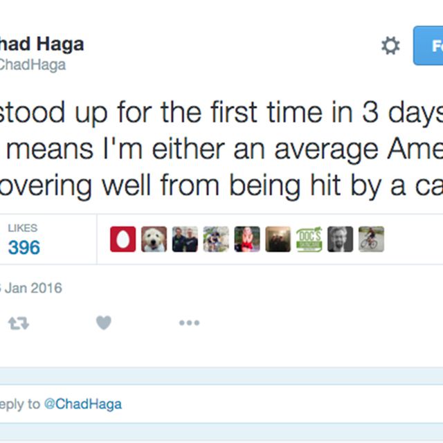 Chad Haga: photo of pro cyclist's tweet