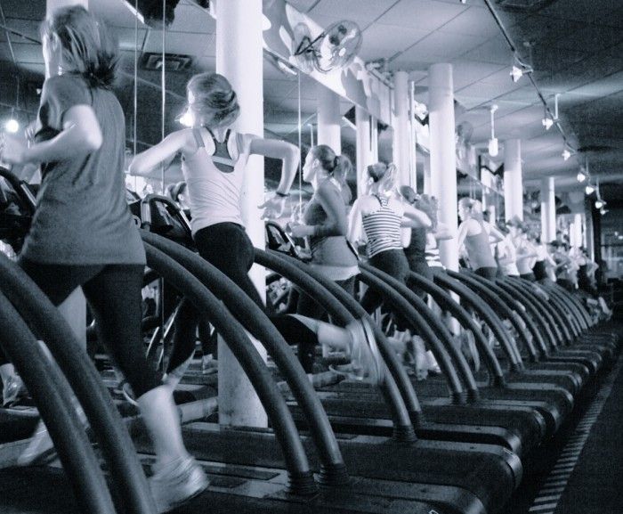 Runner on treadmills