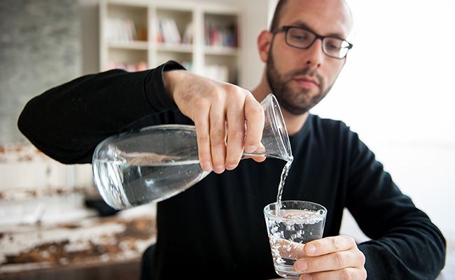 drinking water at meals