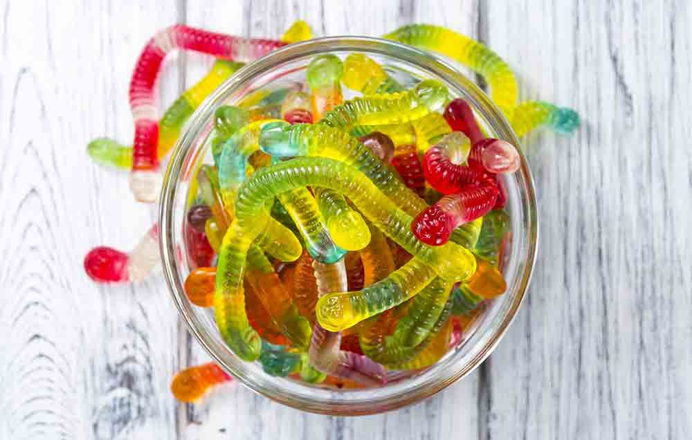 Varicocles condition bowl of gummi worms