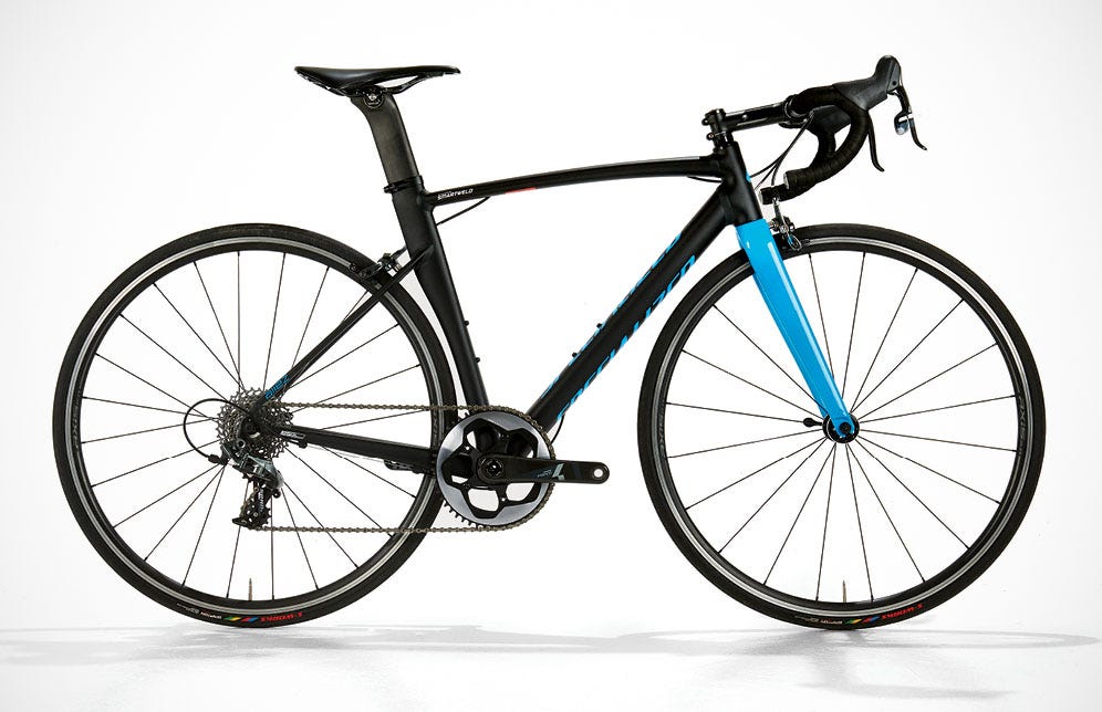 sky blue road bike