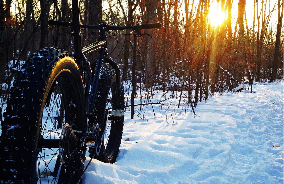 Fat Bike in Snow