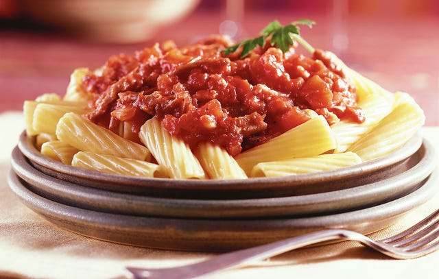 Homemade pasta tomato sauce