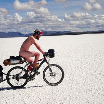 cyclist desert naked bike ride 