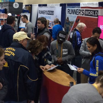 Runner's World booth at Boston Marathon Runner's World booth at Boston Marathon
