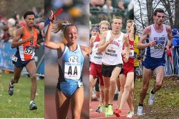 The men's final four teams, as represented by runners.