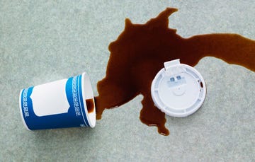 spilt coffee