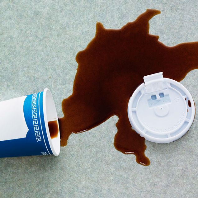 spilt coffee