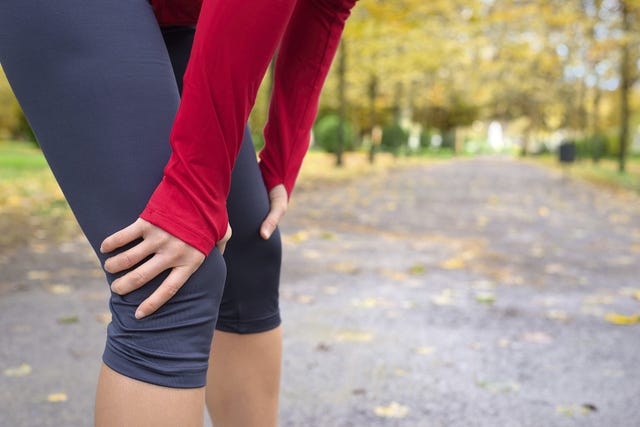 photo of a runner's knees