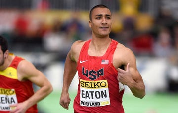 Ashton Eaton holds the world record in the decathlon and indoor heptathlon.