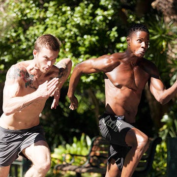 Runners, running hard Runners, running hard