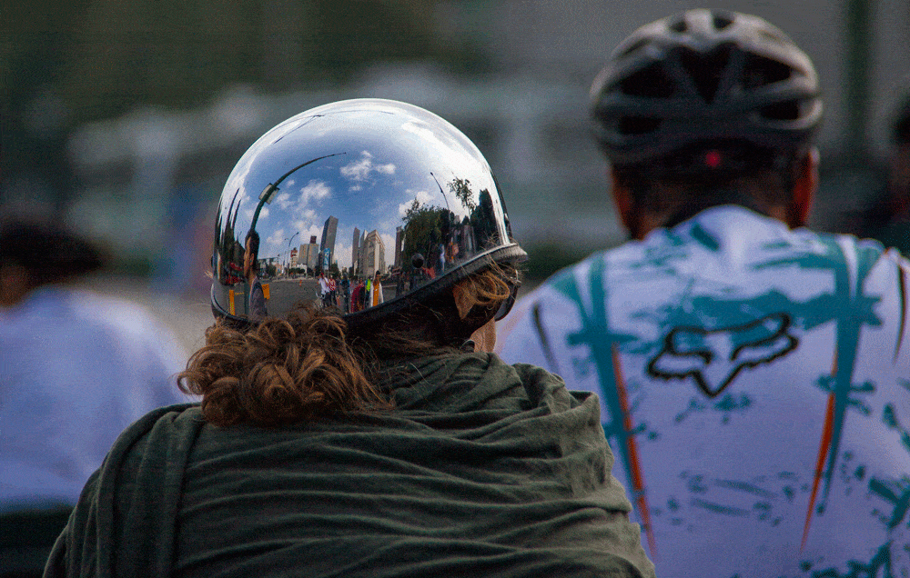 woman wearing helmet 