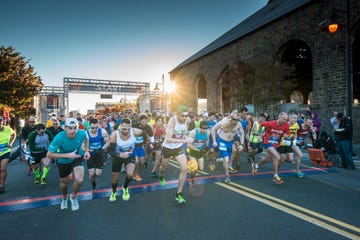 The start of a road race