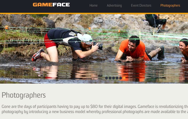 Gameface’s website