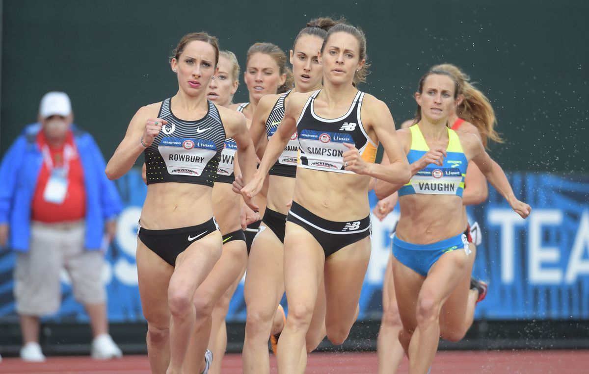 Semifinal of the women’s 1500 meters at the Olympic Trials